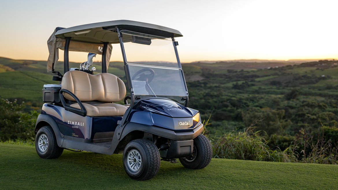 Club Car Tempo 2 on hill_ Ernie Els Signature Course_Zimbali Lakes