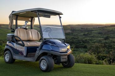 Club Car Tempo 2 on hill_ Ernie Els Signature Course_Zimbali Lakes
