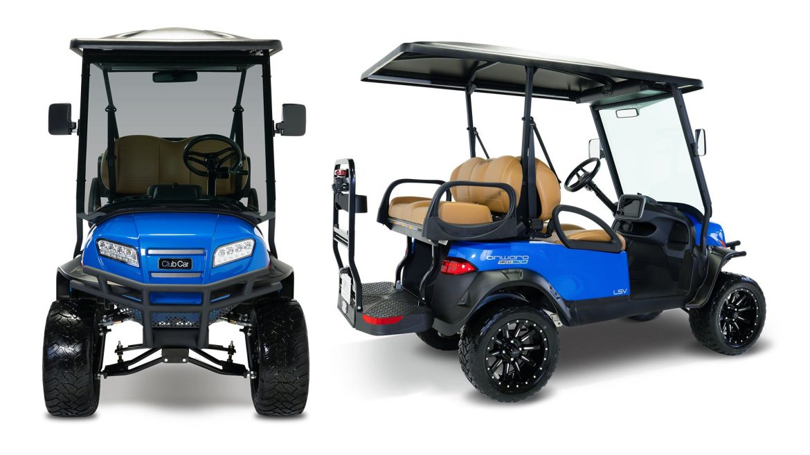 Club Car Onward 4 Lifted Passenger in blue