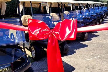 Ribbon Cutting at Houghton for a fleet of 40 new Club Car golf carts