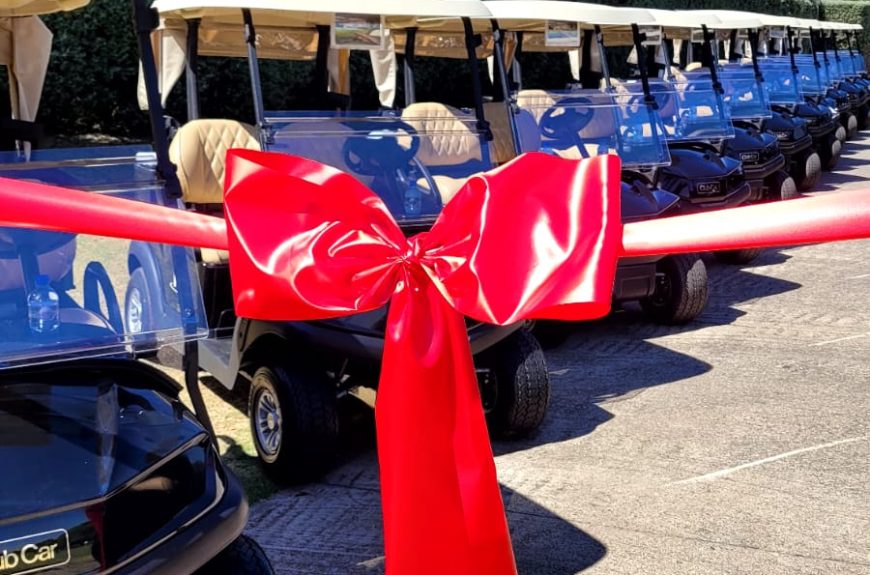 Ribbon Cutting at Houghton for a fleet of 40 new Club Car golf carts