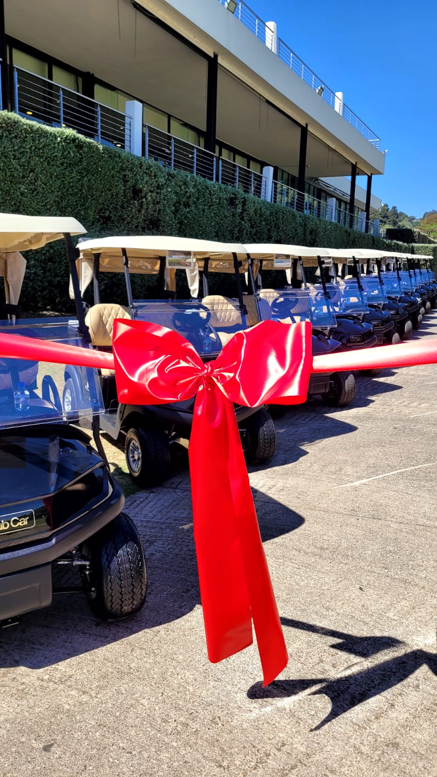 Ribbon Cutting at Houghton for a fleet of 40 new Club Car golf carts