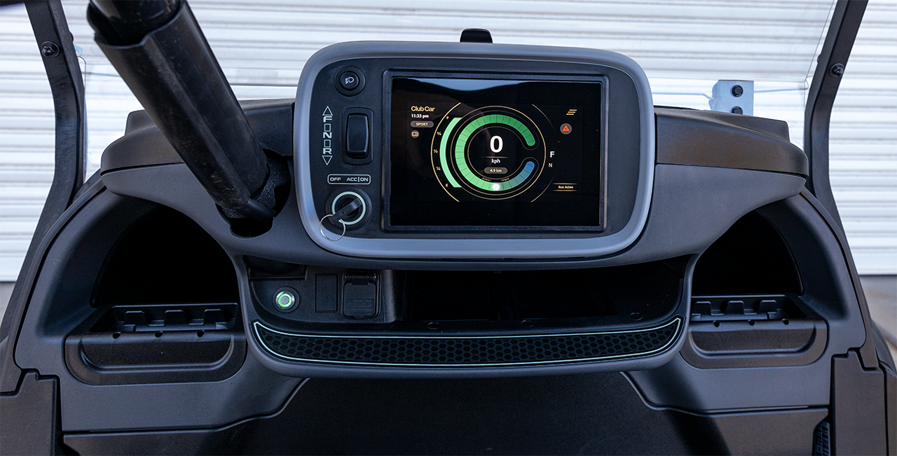Club Car Onward touchscreen dashboard interface